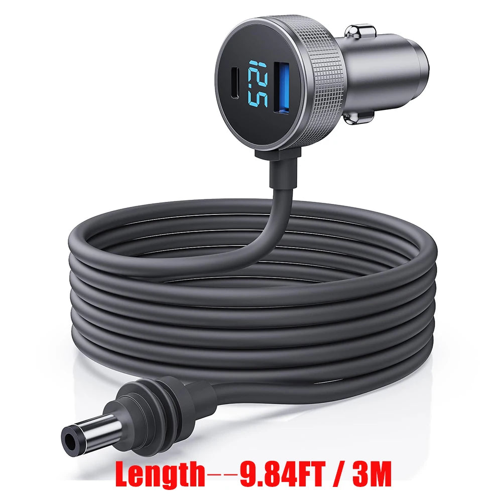 For Starlink Mini 3 In 1 Car Cigarette Lighter Power Adapter 10FT 12V-48V Voltage Display Vehicle Parts Cars and Auto Parts