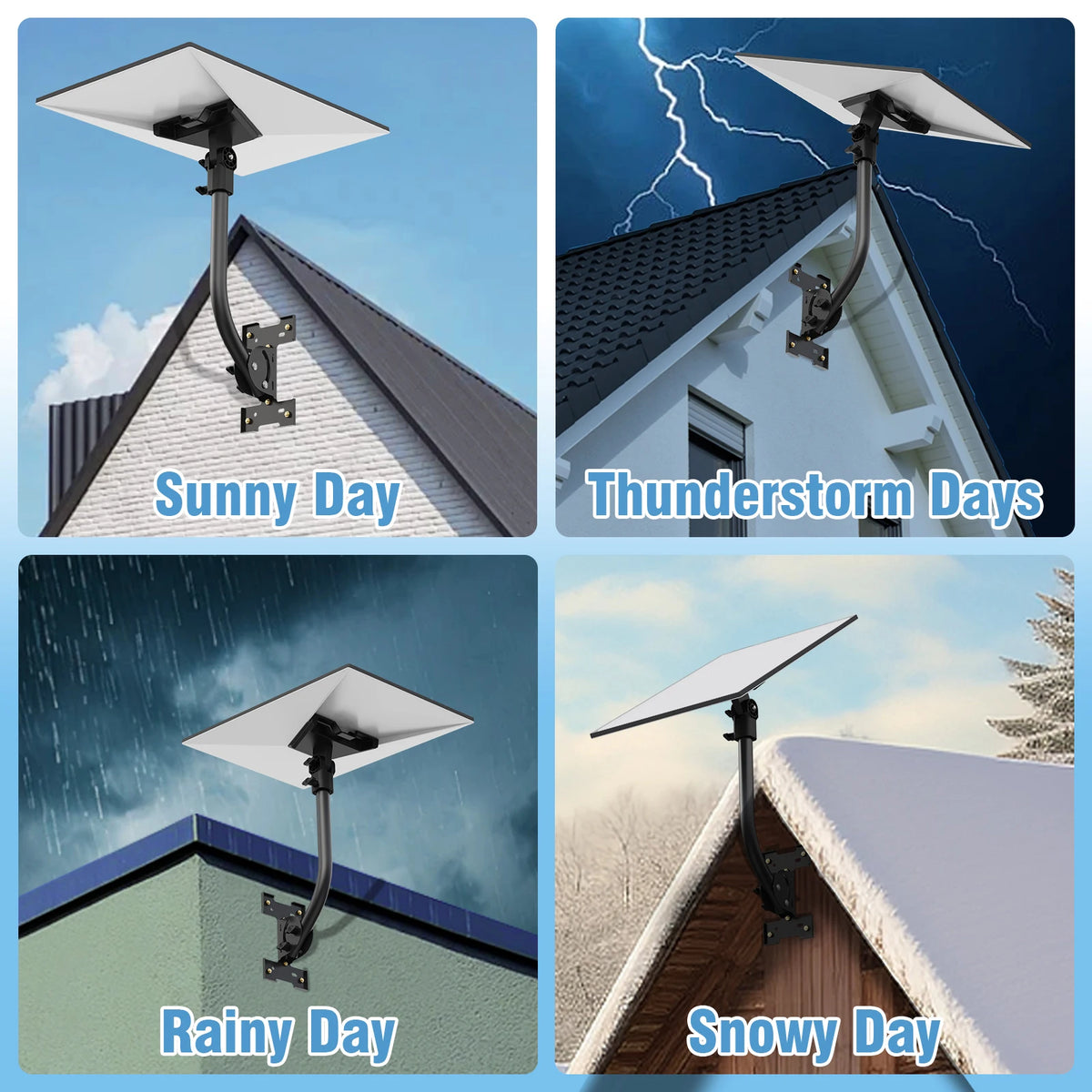 HUADAI Design Gen 3 Mount for Starlink, Adjustable Wall /Roof Mounting Kit【Include Aluminum Gen 3 Pipe Adapter】