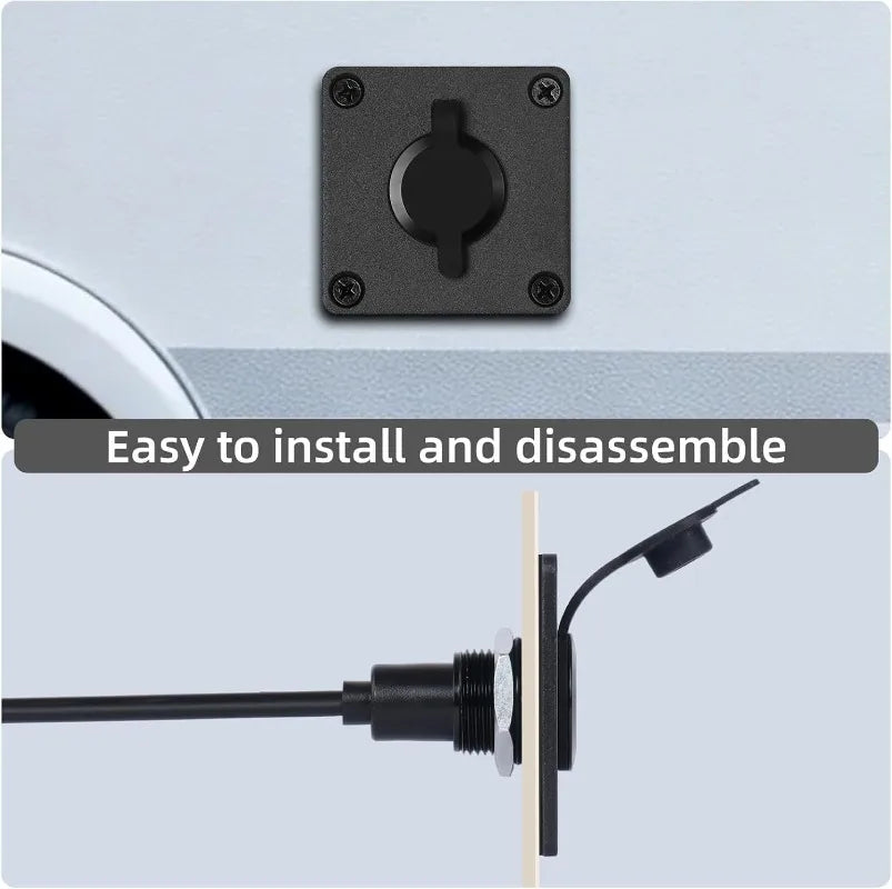 Waterproof Wall Socket Passthrough for Starlink Mini DC 5.5*2.1 Female Power Connector Port for RV Campervan Battery Box Outlet