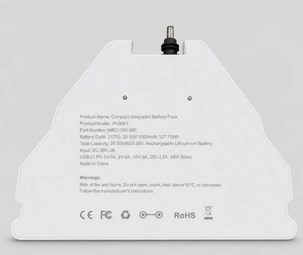 Removable Battery Compatible with Starlink Mini, no cable, direct attached for clean, portable power.
