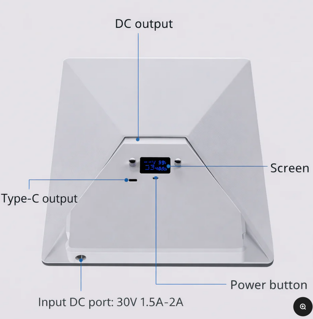 Removable Battery Compatible with Starlink Mini, no cable, direct attached for clean, portable power.