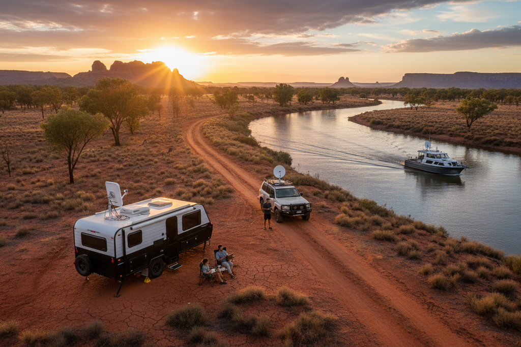 Starlink used by caravan, 4WD and boat